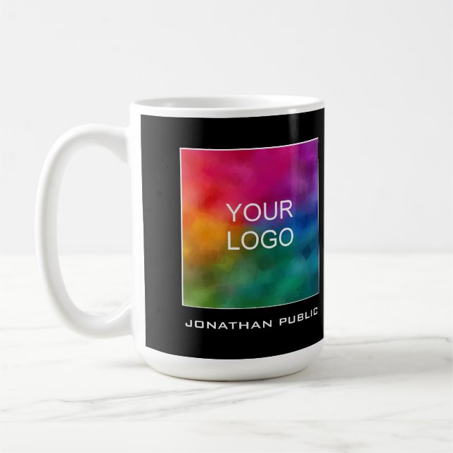 Ihr Firmenlogo Namensnennung Text benutzerdefinier Kaffeetasse (Links)