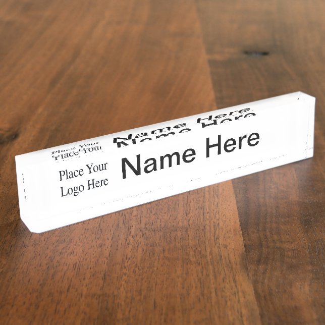 Ihr Firmenlogo-Namensschild Namensplakette (Seite)