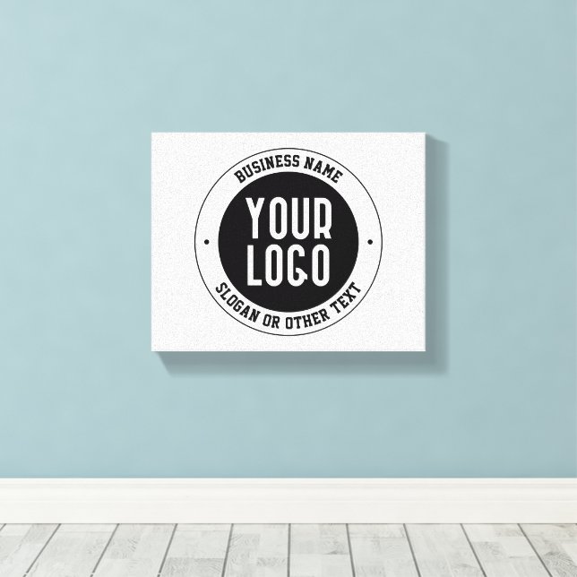 Ihr Firmenlogo oder Design | Fett bearbeitbarer Te Leinwanddruck (Insitu (Holzboden))