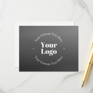 Ihr Firmenlogo oder Ihr Design und Ihr bearbeitete Begleitkarte