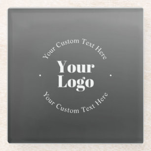 Ihr Firmenlogo oder Ihr Design und Ihr bearbeitete Glasuntersetzer