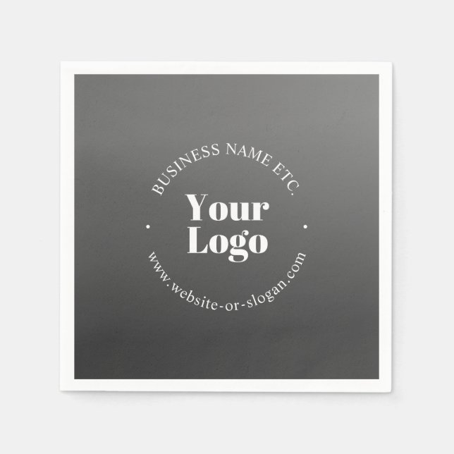 Ihr Firmenlogo oder Ihr Design und Ihr bearbeitete Serviette (Vorderseite)