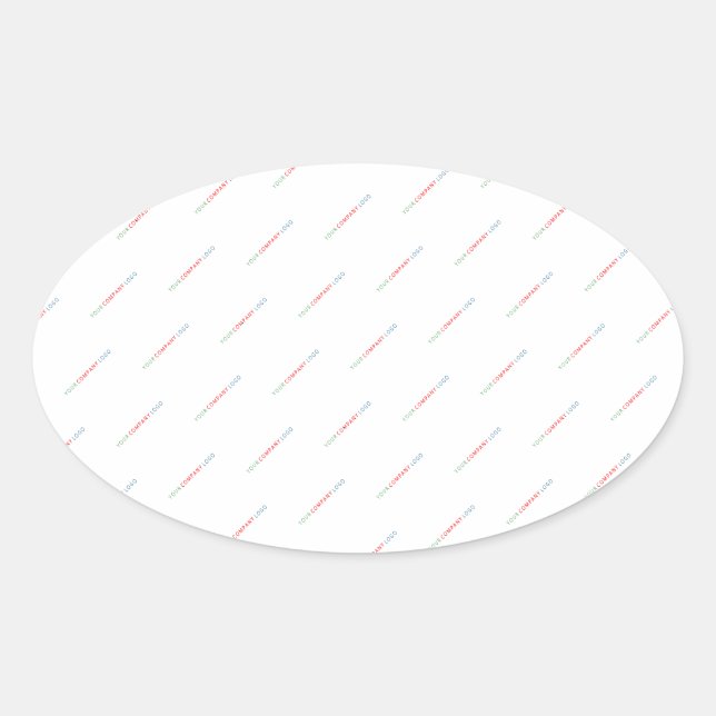 Ihr Firmenlogo personalisiert Ovaler Aufkleber (Vorderseite)