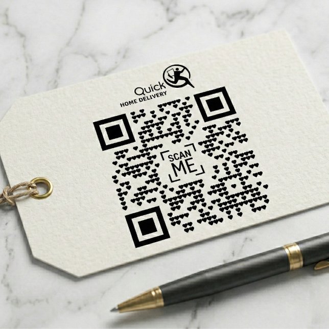 Ihr Firmenlogo QR Code Briefmarke Permastempel (Custom QR Code Rubber Stamp)