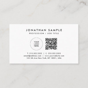 Ihr Firmenlogo QR Code Modernes schlankes Template Visitenkarte