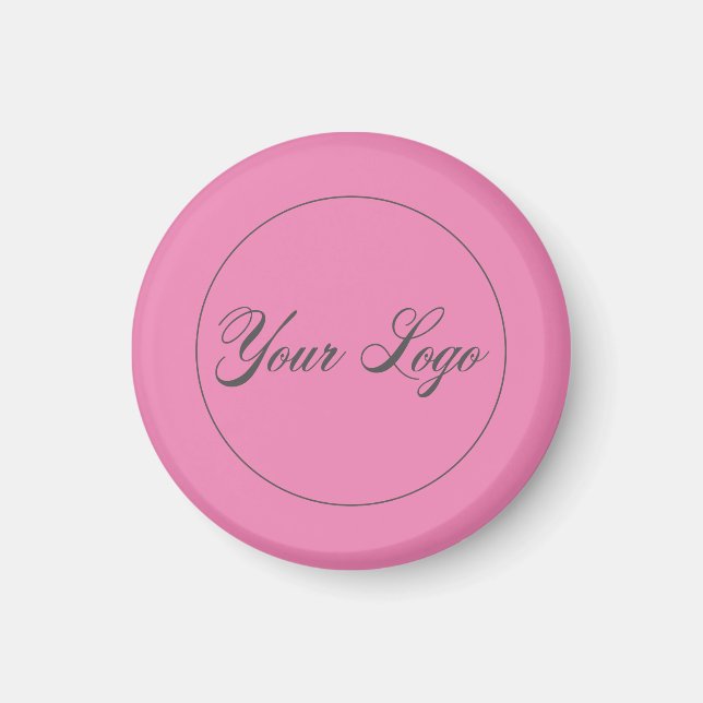 Ihr Firmenlogo Rosa Magnet (Vorne)