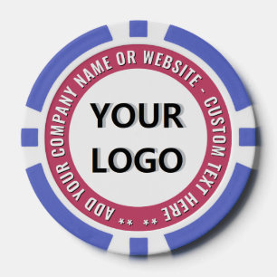 Ihr Firmenlogo Text Gebrandete Poker Chips Beispie