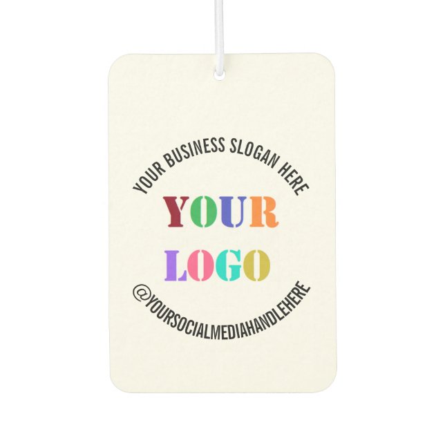 Ihr Firmenlogo Text Werbeaktion für Air Freshener Autolufterfrischer (Vorderseite)
