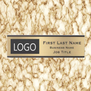 Ihr Firmenlogo Türschild für das Büro Gold