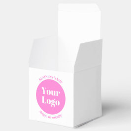 Ihr Firmenlogo und bearbeitete Textvorlage | Pink Geschenkschachtel