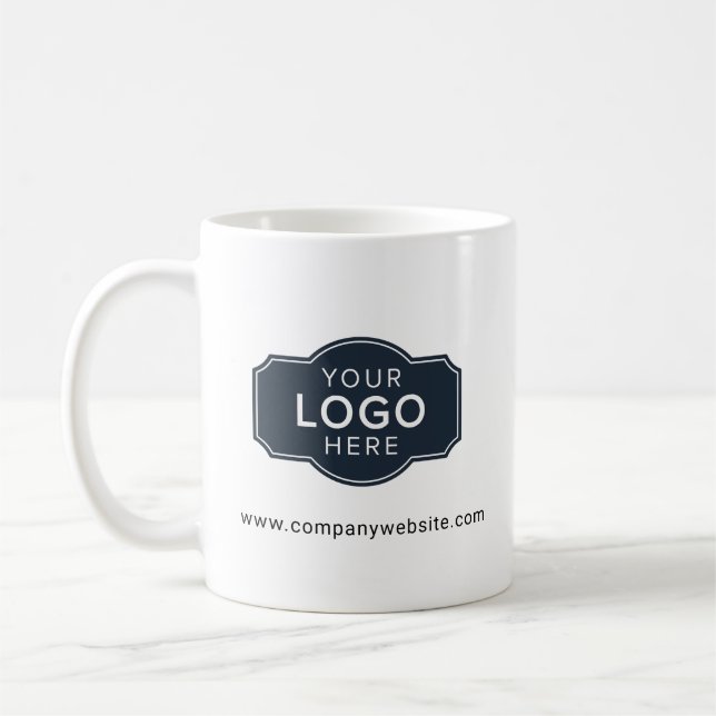 Ihr Firmenlogo und Firmenwebsite - Benutzerdefinie Kaffeetasse (Links)