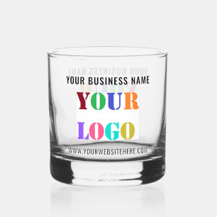 Ihr Firmenlogo und Ihr benutzerdefiniertes Textges Whiskyglas