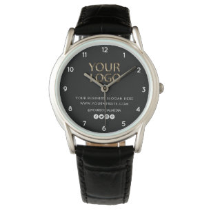 Ihr Firmenlogo und Ihr eigener Text Armbanduhr