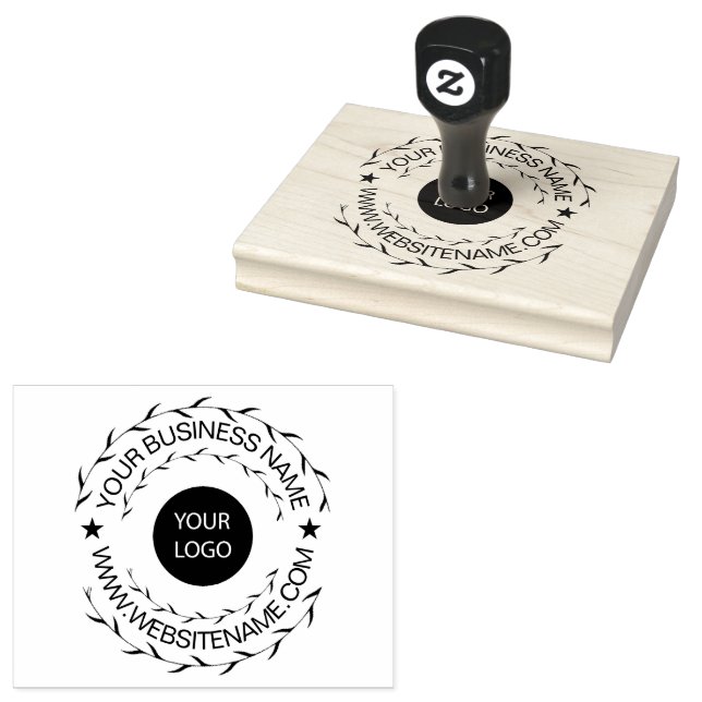 Ihr Firmenlogo und Ihr eigener Text Gummistempel (Stempel)