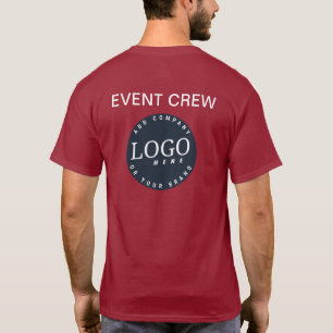 Ihr Firmenlogo und Ihre Firmenwebsite Mitarbeiter T-Shirt