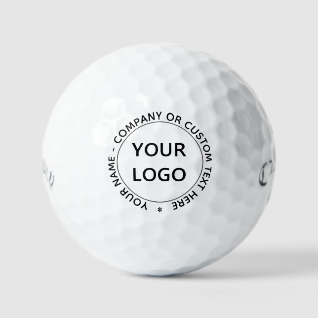 Ihr Firmenlogo und Ihre Text-Briefmarke Golfball (Vorderseite)