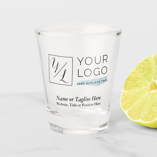 Ihr Firmenlogo und individuelle Angaben Schnapsglas (Vorderseite)