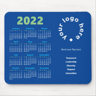 Ihr Firmenlogo und Markenfarben 2022 Kalender Mou Mousepad