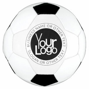 Ihr Firmenlogo und moderner, einfacher, bearbeitba Fußball