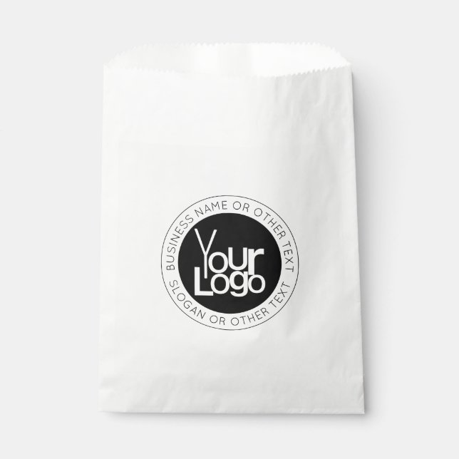 Ihr Firmenlogo und moderner, einfacher, bearbeitba Geschenktütchen (Vorderseite)