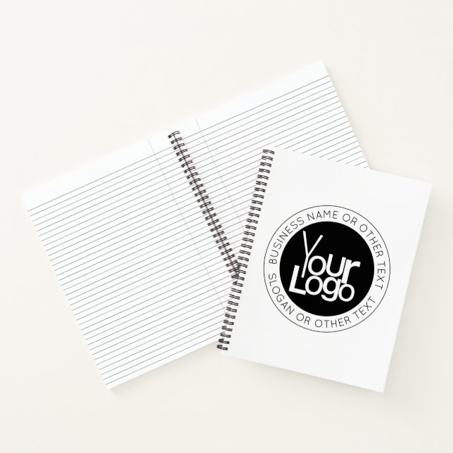 Ihr Firmenlogo und moderner, einfacher, bearbeitba Notizbuch (Innenseite)