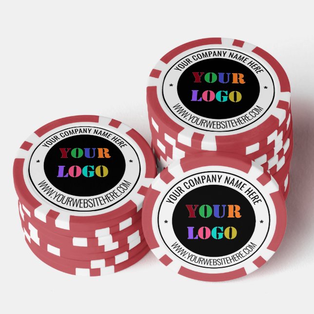 Ihr Firmenlogo und Poker-Chips Pokerchips (Stapel)