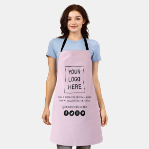 Ihr Firmenlogo und Text Company Branded Pink Schürze