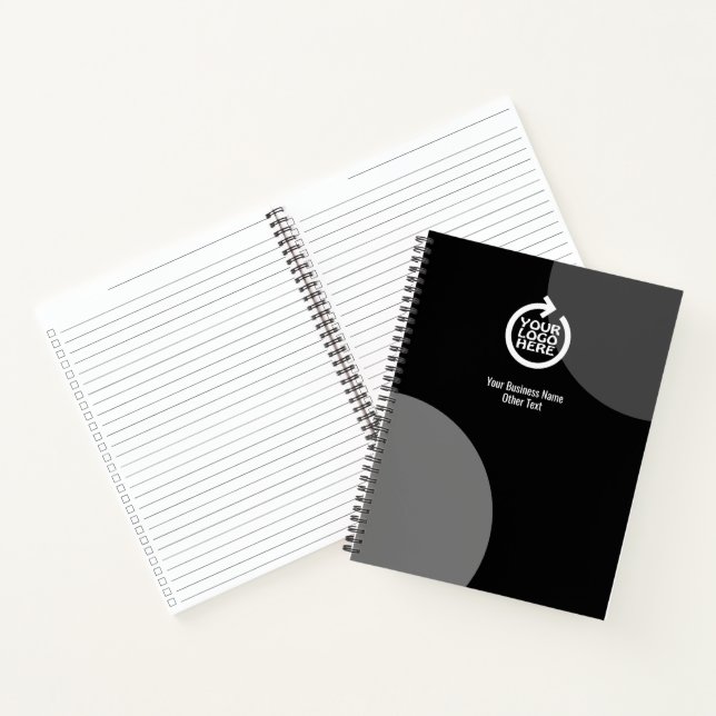 Ihr Firmenlogo und Text Notizbuch (Innenseite)