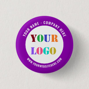 Ihr Firmenlogo und Text-Werbegeschenk Button