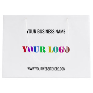 Ihr Firmenlogo und Text-Werbegeschenktasche Große Geschenktüte