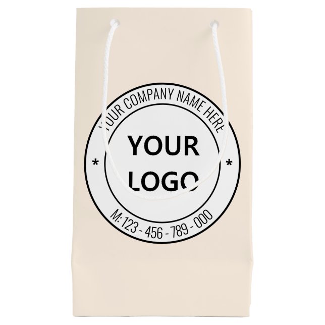Ihr Firmenlogo und Text-Werbegeschenktasche Kleine Geschenktüte (Vorderseite)