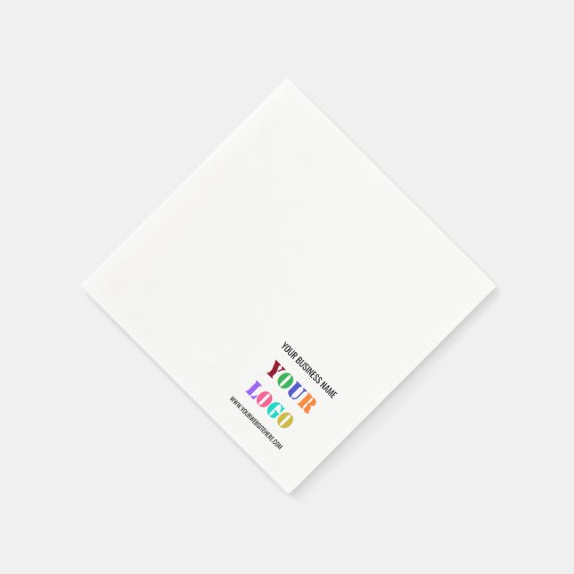 Ihr Firmenlogo und Vorlage für den benutzerdefinie Serviette (Ecke)