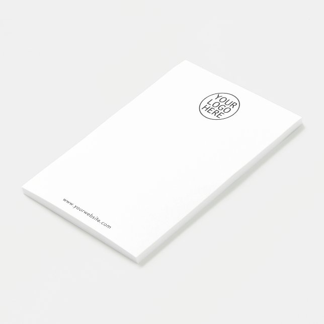Ihr Firmenlogo und Website Company Swag Post-it Klebezettel (angewinkelt)