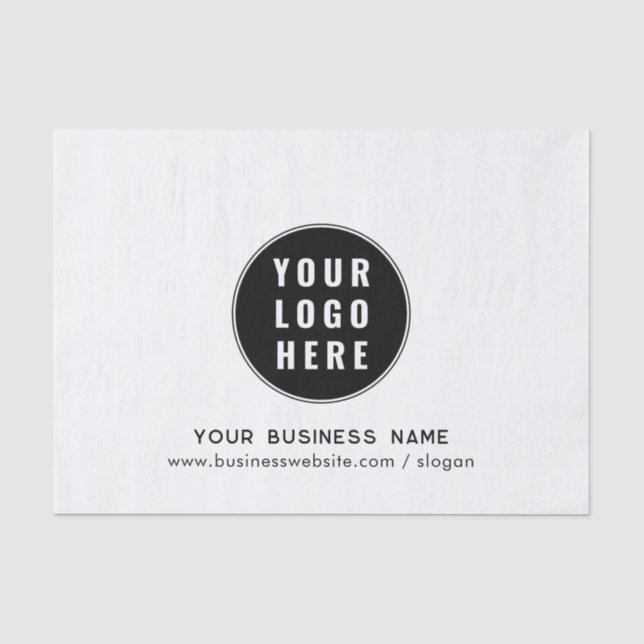 Ihr Firmenlogo und Website-Marketing Seidenpapier (Vorderseite)