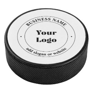 Ihr Firmenlogo und Werbetext   weiß Eishockey Puck