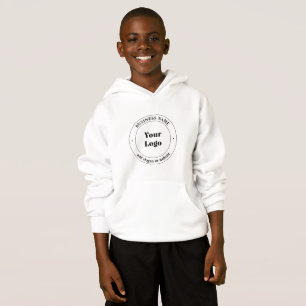 Ihr Firmenlogo und Werbetext   weiß Hoodie