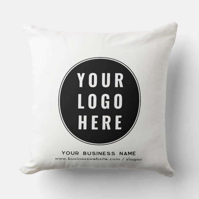 Ihr Firmenlogo und Werbung auf der Business-Websit Kissen (Vorderseite)