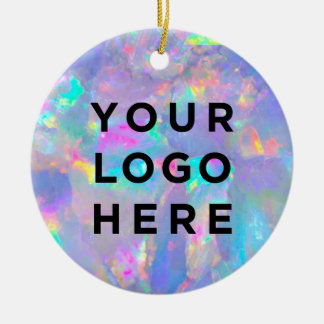 Ihr Firmenlogo Weihnachtsball Holografisch Keramik Ornament