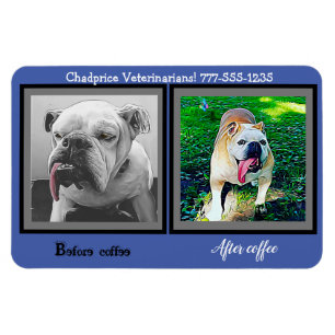 Ihr Firmenname, lustiger Bulldogge Magnet
