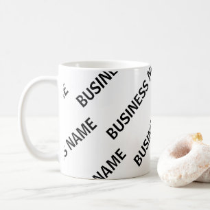 Ihr Firmenname Muster   Schwarz & Weiß Kaffeetasse