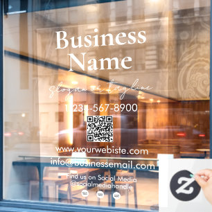Ihr Firmenname Schaufenster QR-Code Kontaktinforma Fensteraufkleber