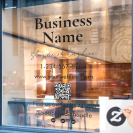 Ihr Firmenname speichert QR Code Social Media Fensteraufkleber