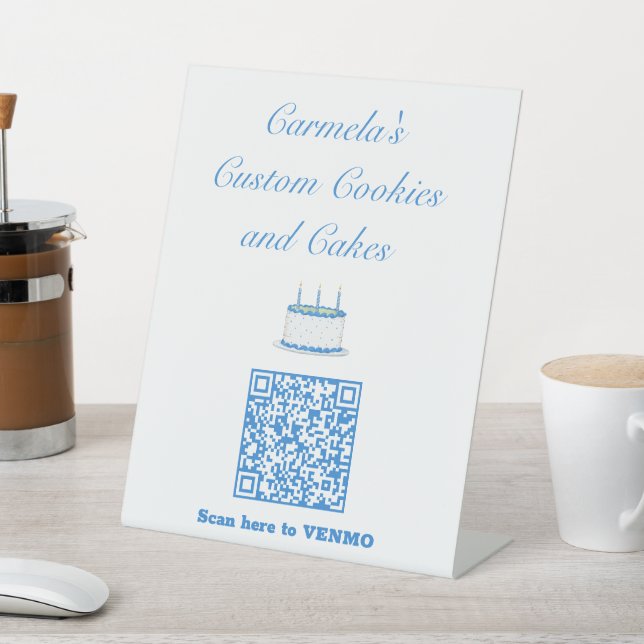 Ihr Firmenname Text mit QR-Code Sockelschild (In SItu)