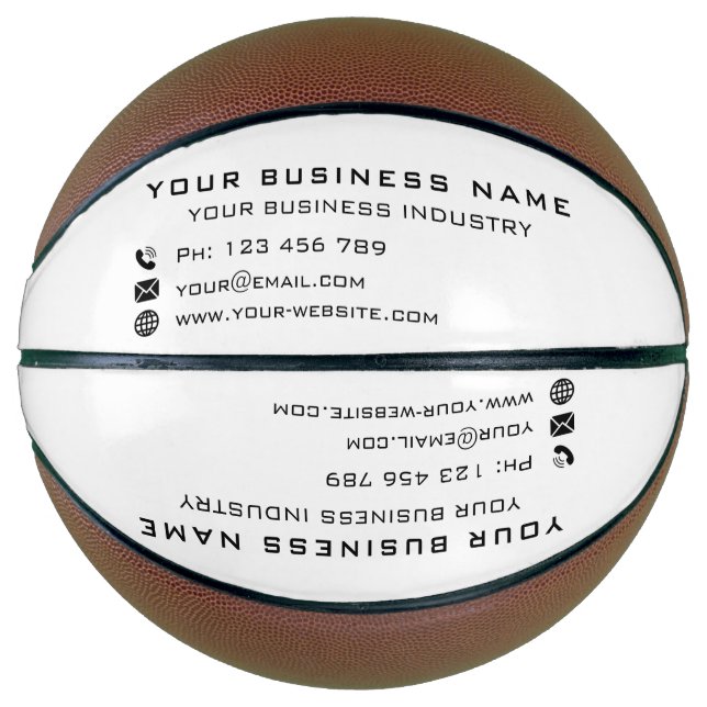 Ihr Firmenname Text Personalisiert Basketball (Vorderseite)