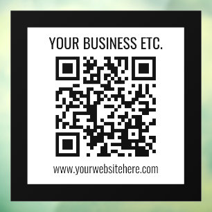 Ihr Firmenname und Ihr bearbeitbarer QR-Code Fensteraufkleber