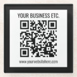 Ihr Firmenname und Ihr bearbeitbarer QR-Code Glasuntersetzer<br><div class="desc">Fügen Sie einfach Ihre Website-Adressen URL,  um sofort einen scannbaren QR-Code zu erstellen.</div>