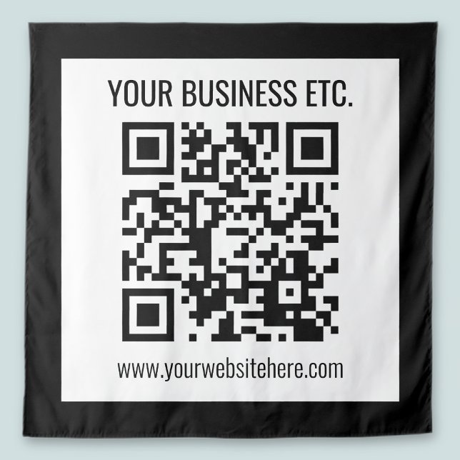 Ihr Firmenname und Ihr bearbeitbarer QR-Code Wandteppich (Von Creator hochgeladen)