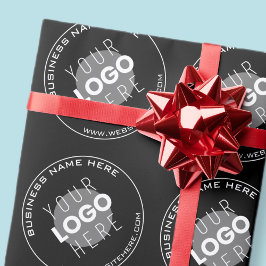 Ihr Firmenname, Website + hochgeladenes Bild Geschenkpapier