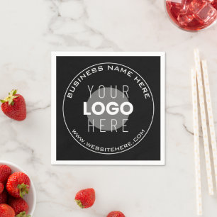 Ihr Firmenname, Website + hochgeladenes Bild Serviette