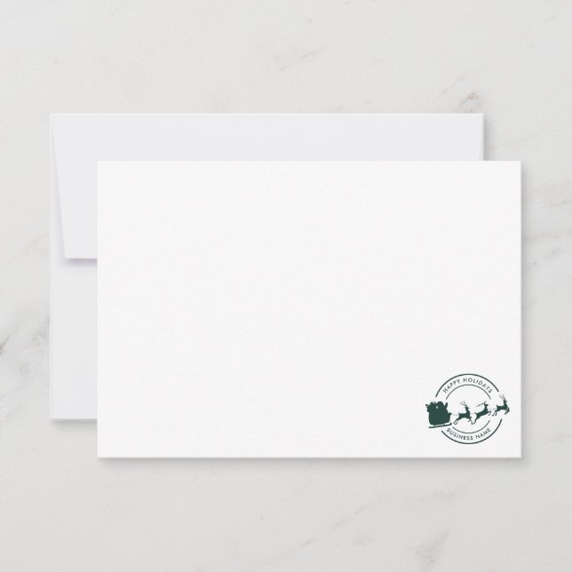 Ihr Firmenname Weihnachtsfeiertagen Dankeskarte (Vorderseite)